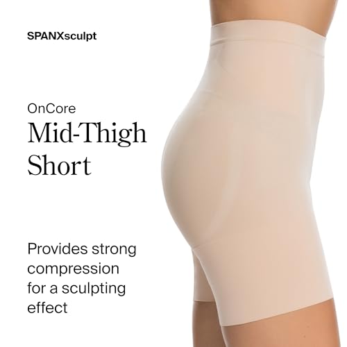 Image of SPANX SPANXsculpt OnCore Mid-Thigh Short - Powerful Sculpting Body Shaper - Level 4 Compression - Shapewear for Women