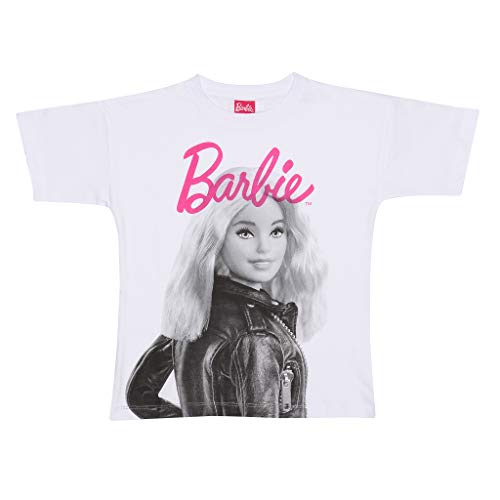 Barbie Chaqueta de Cuero Pose niñas Camiseta Blanca de 9-10 años