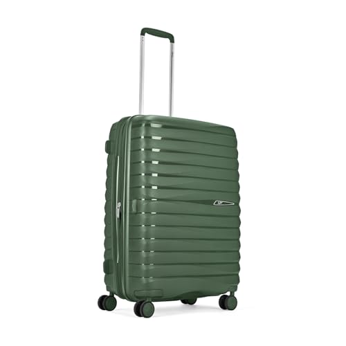Image of Skybags Float Max 66 Cms Medium Check-in Polypropylene Hardshell Sided Luggage /Suitcase /Inline Expandable Trolley Bag- Green