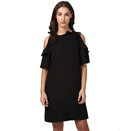 Image of Harpa Round Neck Solid Dress