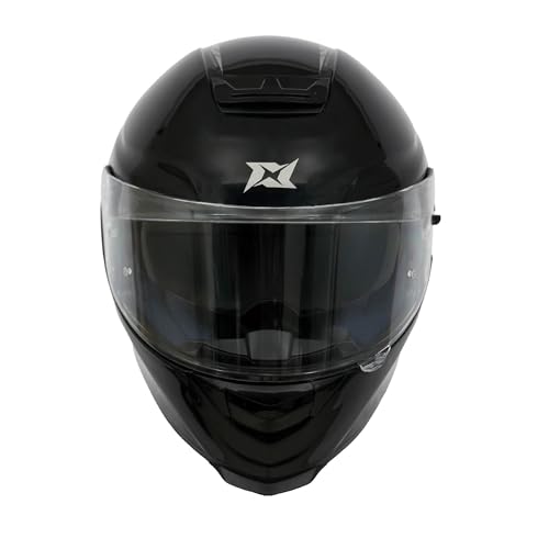 Image of AXXIS FF109BSV Eagle SV Full Face Helmet with Spoiler | Solid A1 Gloss Black | DOT & ECE Certified | Dual Visor | Polycarbonate Shell | Pinlock Ready | Anti-Scratch Treated Visor