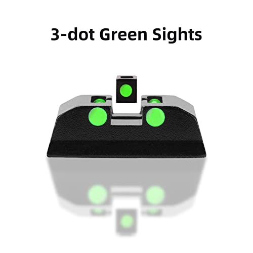 No-Tritium Fiber Optic Red/Green Sights for Pistol Taurus G2C, PT111, G3, TX22, G2, 709, G2S, PT140, 740, Taurus G2C Accessories Sights Set