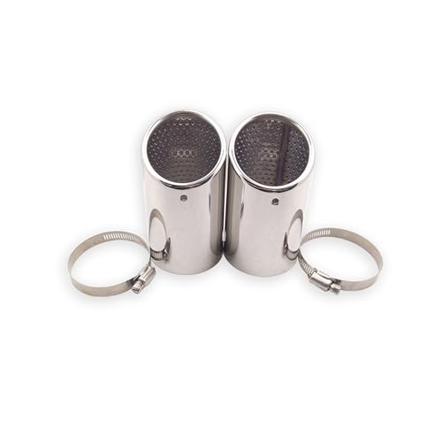 Punta de escape de acero inoxidable plata para silenciador de VW Passat B6 y CC