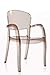 Grandsoleil upon Joker trasparente sedia impilabile, in policarbonato, marrone chiaro, 54 x 55 x 89 cm
