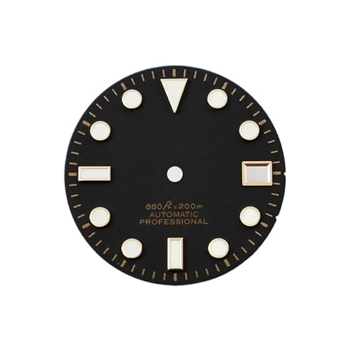 Cadran BGW9 C3 Lume Puissant 28,5 Mm Fond Noir Mat Mouvement Nh35