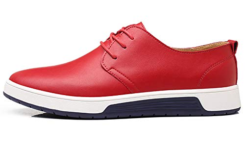 Santimon Men's Casual Oxford Shoes Breathable Leather Flat Fashion Sneakers Sandals3