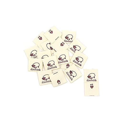50 Pcs Clothes Cotton Labels Sewing Washable Handmade Garment Clothing for DIY Sewing (#1)