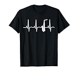 Saxophone Player Shirt - Saxophone Heartbeat T-Shirt