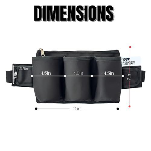 Image of PAHAL Infantory Utility Tool Belt 3 Pocket | Professional Waist Tool Pouch for Electrician, Carpenter, Plumber & Repair Work