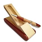 Luxury Wooden Ballpoint Pen Gift Set with Business Pen Case Display, Nice Writing Pen with Box and Gel Ink Refills Fancy Business Wood Pens Stand for Men Women Designer Cool Executive Pen - Image 5