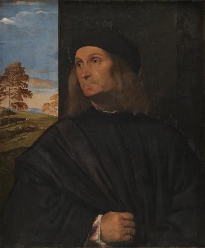 Lienzo artístico YIMACBJXX de 60x90cm con la icónica obra Portrait of the Venetian de Tiziano