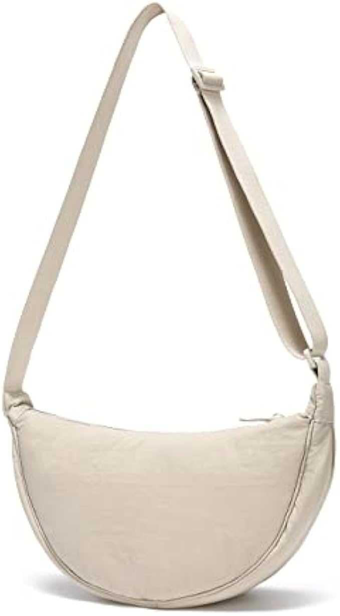YIKOEE Crescent Bag for Women Men Small Sling Crossbody Bag with Half Moon Shape