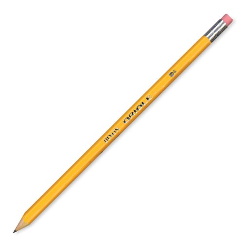 Crayon HB 2 Dixon Oriole jaune pour corriger facilement vos croquis au bureau