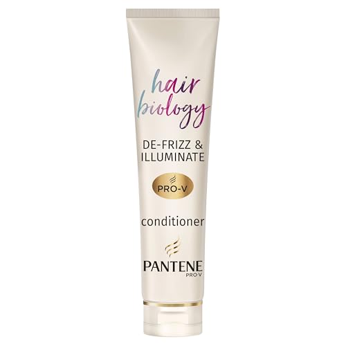 Pantene Hair Biology De frizz and Illuminate Hair Conditioner with Hyaluronic Acid Omega 9 for Frizzy Dry Coloured Hair 160 ml