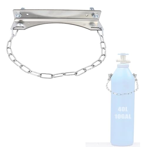 Support mural pour bouteille d'oxygène 40L avec chaîne
