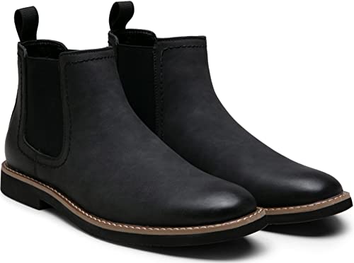 Vostey Chelsea Boots Men Casual Dress Boots Black Ankle Classic Slip on Boots for Men4