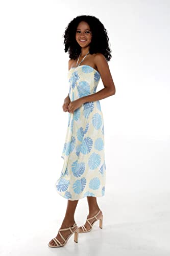 Image of Matchable Couple Hawaiian Shirt or Dress Signature Prints Pacific Palm | Sold Individually; Matchable Couple Collection; Soft Comfortable Fabric; Signature Tropical Prints; Vacation Ready