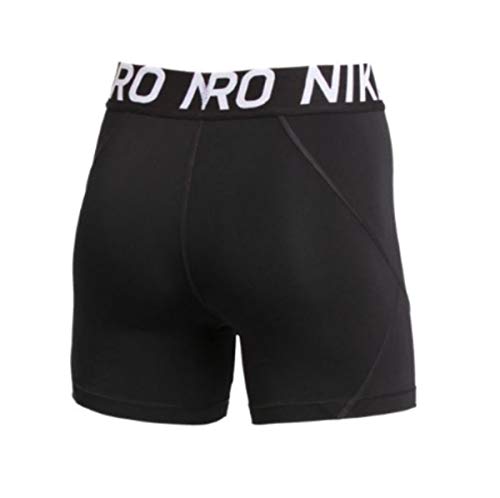 Nike Women's PRO Short 5IN nkCJ5942 010 (Medium) Black/White2