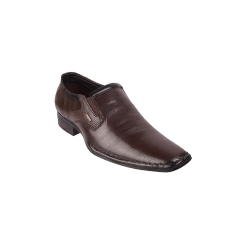 Image of Metro Men Leather Formal Low Heel Slip On Shoes