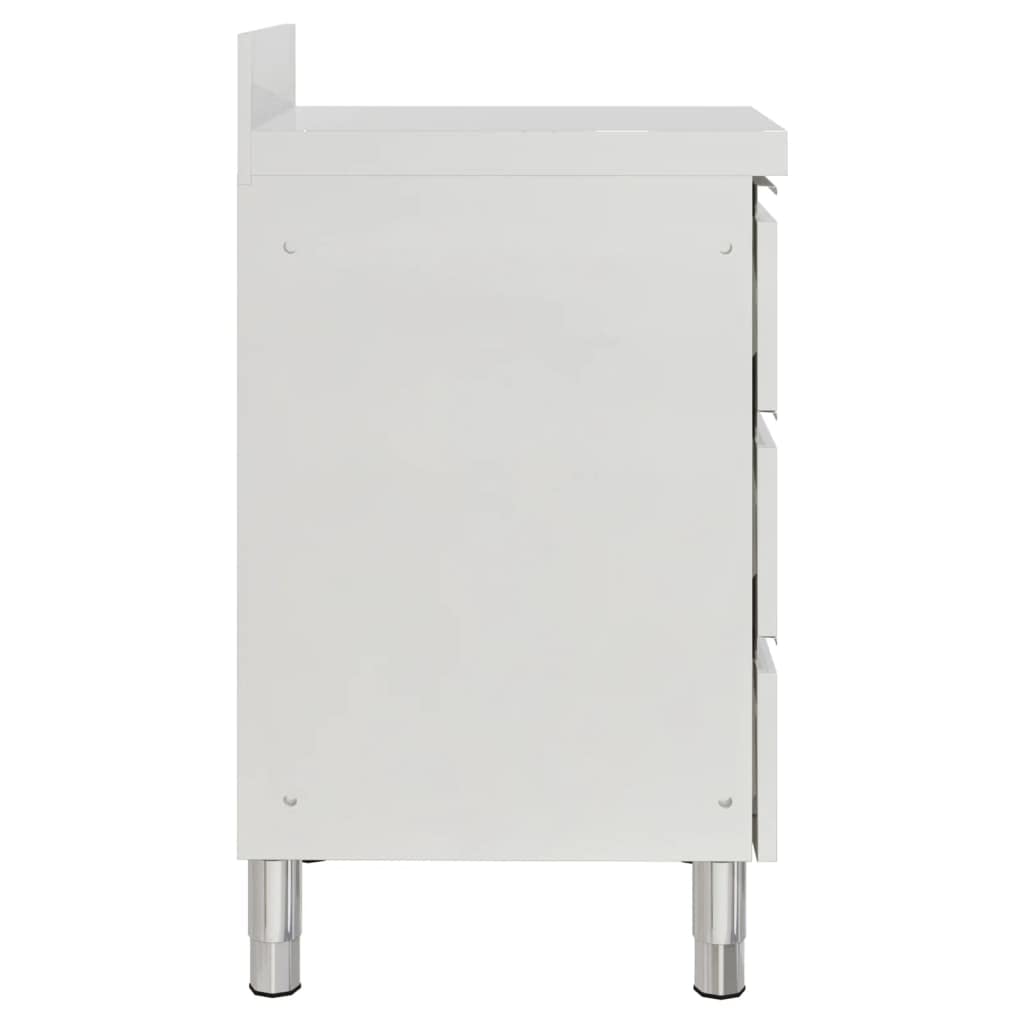 Gabinete de Cocina Comercial con Material de Acero Inoxidable, Unidad de Almacenamiento (cabinet with 3 drawers)