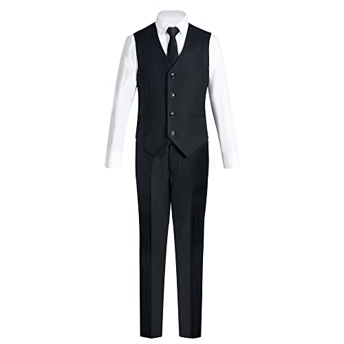 image for Marvelous World Suits Black Slim Fit Size 8 Formal Suits for Kids Todd