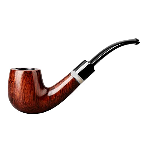 Muxiang Bruyere Tobacco Pipes Handmade Briar Full Bent Pipe Stand Rack Holder Gift Package Christmas Day #TOP1