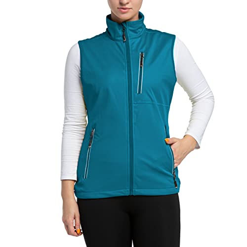 33,000ft Women's Lightweight Running Vest Outerwear with Pockets, Windproof Sleeveless Jacket for Golf Hiking Travel