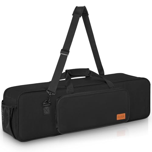 OUUTMEE 80CM Sac de Transport pour Trépieds, Étui de Trépied pour Caméra, Éclairage et Équipement Audio, Sac pour Trépied Imperméable et Rembourré avec Bandoulière et Poignées (Noir)