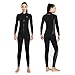 WYYHAA 3MM Neoprene Two Piece Wetsuit, Diving Suit Top and Bottom for Men Women Snorkeling Scuba Diving, Keep Warm, UV Protection,Women,XXL