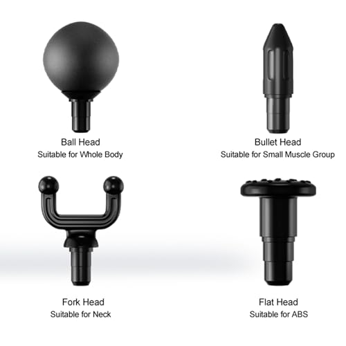 Image of LEERCON Massage Gun Deep Tissue, Portable Massage Gun with 4 Interchangeable Heads for Deep Muscle Relief and Relaxation