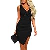 Mizoci-Womens-Casual-Sleeveless-Ruched-Cocktail-Party-Dresses-Bodycon-Mini-Sexy-Club-Dress Mizoci Women's Casual Sleeveless Ruched Cocktail Party Dresses Bodycon Mini Sexy Club Dress,Medium,Black