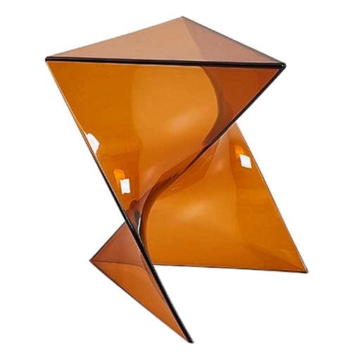 Mesitas auxiliares apilables de acrílico, mesitas de noche geométricas y mesas de café para espacios pequeños, modernas para salas de estar y dormitorios