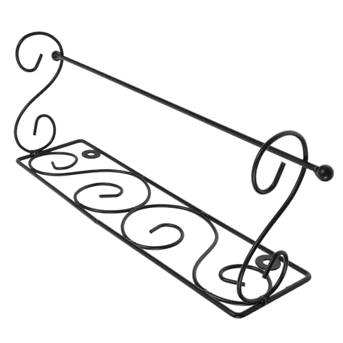 SOLUSTRE 壁掛けアイアン製ペーパーホルダー キッチン 浴室用ヴィンテージ風ペーパー収納ラック 高耐久でシンプルエレガントな紙ホルダー