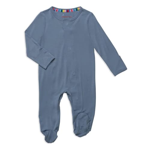 Image of Magnetic Me Boys Modal Magnetic Baby Footie Pajamas | Silky Soft Modal Fabric | Baby Sleepers Available in Sizes PRE - 24M