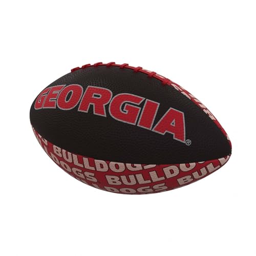 Logo Brands NCAA Georgia Bulldogs Repeating Mini-Size Rubber Football Team Color