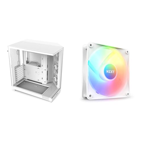 yZbgzNZXT H6 Flow White 2ʃEgNA KXpl̗p 120mm P[Xt@ 3t fA`o[ V[P[X^ ~h^[ ATX PCP[X zCg CC-H61FW-01 CS8790 + F1