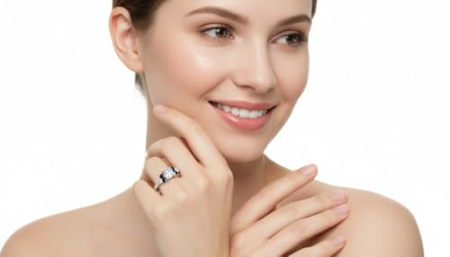 Image of Choose Your Gemstone Princess Shape Accented Engagement Ring 925 Sterling Silver Minimal Modern Design Birthday Gift Wedding Gift Side Stone Engagement Rings : US Size 4 to 12