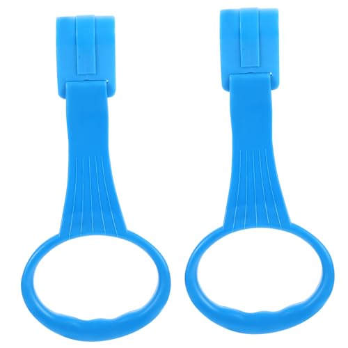 WRITWAA Anillas para Cuna de Ñiño Portátiles Azules, Anillos de Tiro para Ejercicio y Apoyo al Caminar, 1 Par para Entrenamiento y Desarrollo de Fuerza en Pequeños