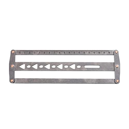 Deevoka Leather Belt Auxiliary Positioning Punch Ruler Portable Lightweight Cutting Punch Hole Tool, A