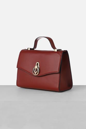 Image of Allen Solly Brown PU Structured Satchel