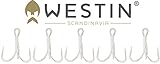 Westin W-Treble 4X-TN - 5 Drillinge, Drillingshaken, Angelhaken, Haken zum Raubfischangeln & Meeresangeln, Meereshaken, Wallerhaken, Hechthaken, Größe:5/0