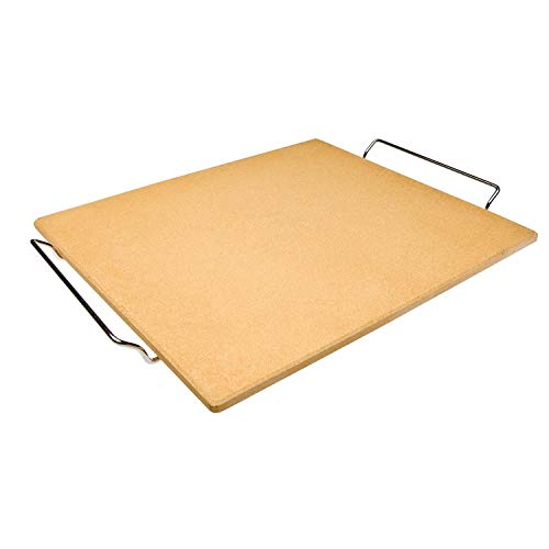 IBILI 784338 Pizza Stone, Rectangular, 38 cm x 30 cm x 1 cm, Orange