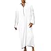 Muslim Costume Men Djellaba Alalaso Mens Pajama Gown Men's Kaftan Arab for Caftan Linen Tunics Nightgown Black Tunic Clothing Monk Robe Sleep Gowns Robes