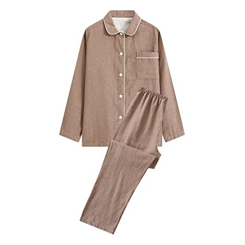 Cotton Flannel Brushed Home Wear Pajamas, Women'S Pure Cotton Spring, Autumn And Winter Couple Pajamas Cover