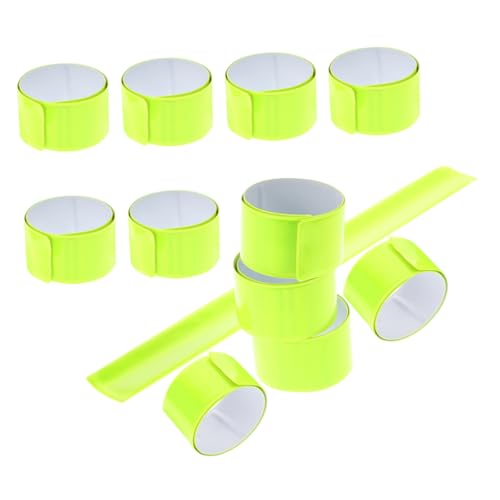 Abaodam 12pcs Reflective Slap Bracelets for Enhanced Night Visibility Lightweight Safety Gear for Cycling Running and Outdoor Activities High Visibility Reflective Arm Straps