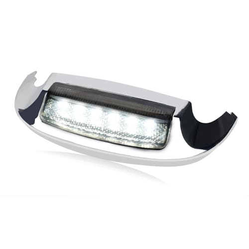 Image of NTHREEAUTO Front Smoked Fender Light White LED Fender Tip Running Lights Compatible with Harley Electra Glide Ultra Limited - Smoke Lens
