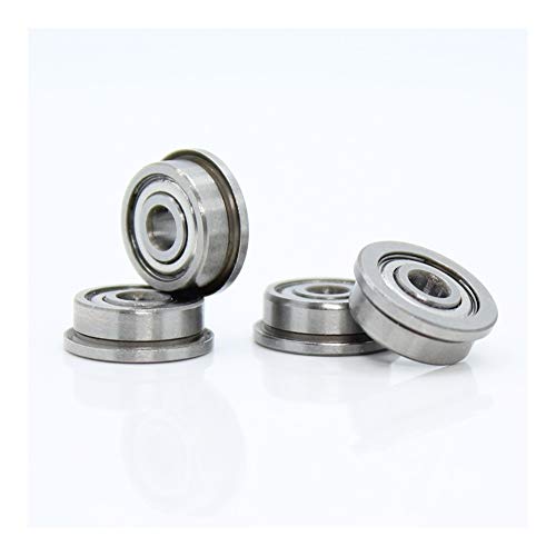 SUOFEILAIMU F623ZZ Flanged Ball Bearing 3x10x4mm Deep Groove Ball Bearing ABEC-1 Flanged F623 Z ZZ Ball Bearings (10 PCS)