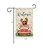 BAGEYOU Welcome Spring Dog Garden Flag Yorkshire Yorkie Driving a Vintage Car Summer Flowers and Lawn Decor Home Banner for Outside 12.5x18 Inch Print Both Sides
