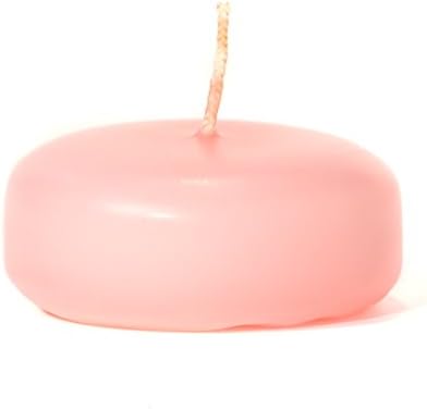 Pack of 10, 3" x 1.25" Small Disk Floating Candles Pink for Weddings, Home & Event Decoration, Relaxation, Made in US