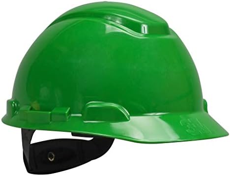 3M Hard Hat, Green, Lightweight, Adjustable 4-Point Ratchet, H-704R